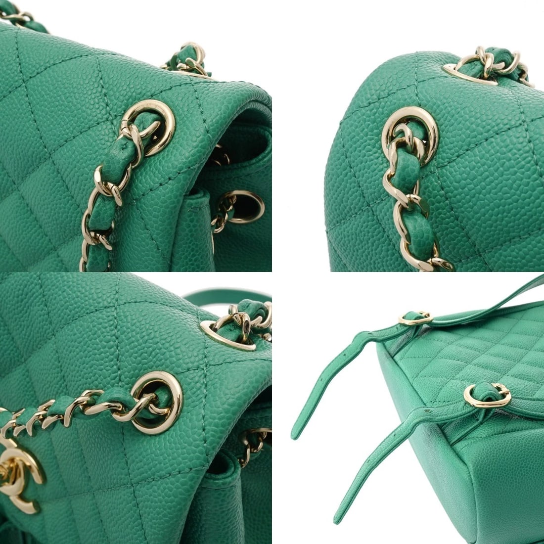 CHANEL SMALL BACKPACK MATRASSE GREEN BACKPACK - 6