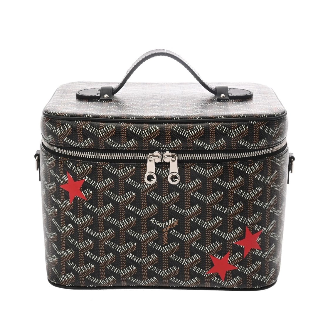 GOYARD MUSE HERRINGBONE BLACK / BROWN UNISEX SHOULDER BAG: GOYARD Muse Herringbone Black / brown unisex Shoulder Bag Brand: GOYARD Type/Style: Shoulder Bag Material: Goyardine canvas/Cervon calfskin Color: Black / brown ? SilverMetal Size: H:about 5.9inch