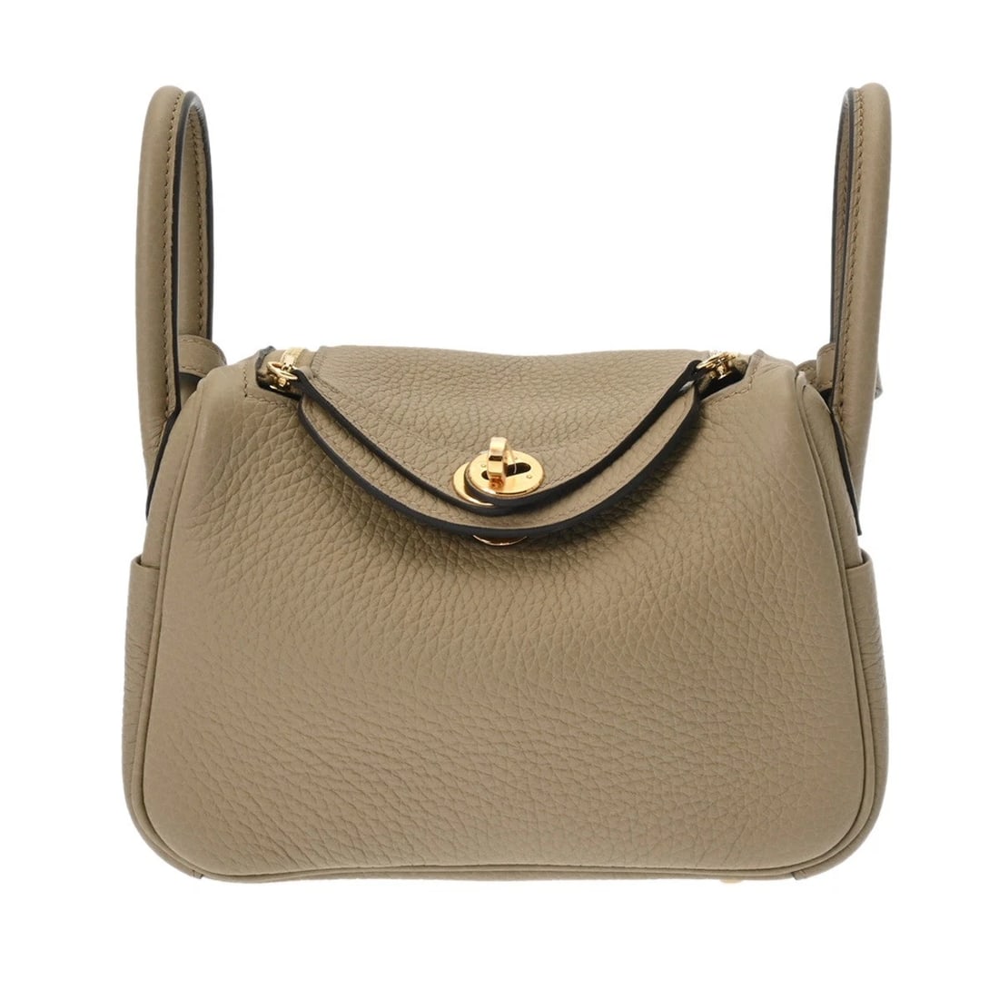 HERMES LINDY MINI 2 TAURILLON CLEMENCE BEIGE MARFA SHOULDER BAG: HERMES Lindy Mini 2 Taurillon Clemence beige marfa Shoulder Bag Brand: HERMES Type/Style: Shoulder Bag Material: Taurillon Clemence Color: beige marfa ? Gold Metal Size: H:about 5.1inch W:about 7.5inc