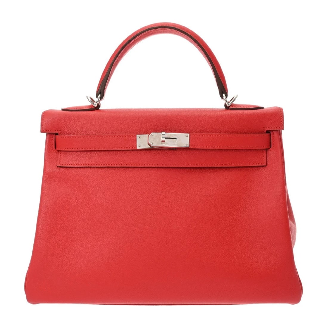 HERMES KELLY 32, INSIDE STITCHING, VERSO EVERCOLOR ROUGE COEUR / ROUGE: HERMES Kelly 32, inside stitching, Verso Evercolor Rouge Coeur / Rouge Brand: HERMES Type/Style: Handbag Material: Evercolor Color: Rouge Coeur / Rouge H Size: H:about 8.7inch W:about 12.6inch D:about