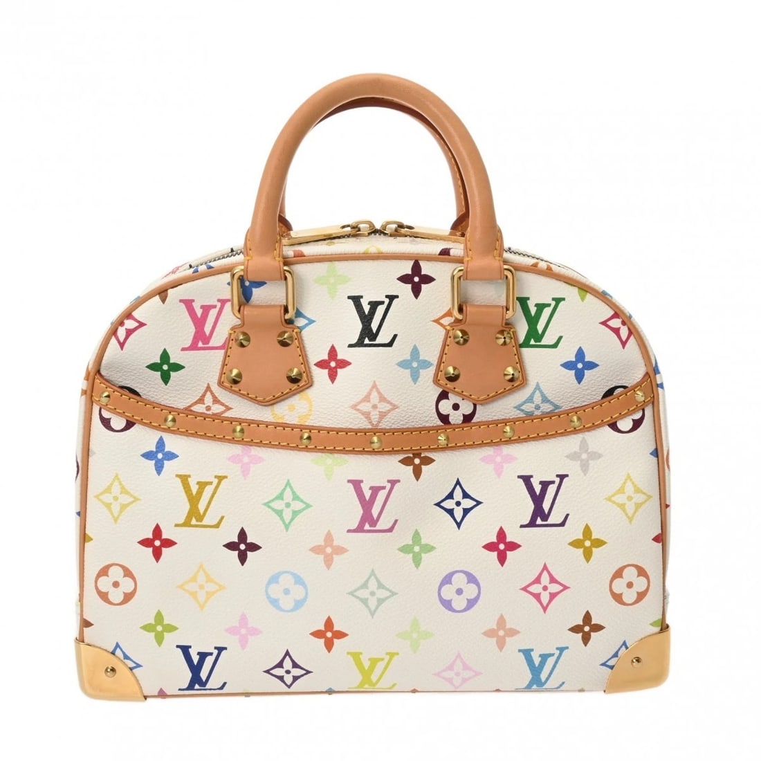 LOUIS VUITTON TRUEVILLE MONOGRAM MULTICOLOR MULTICOLOR: LOUIS VUITTON Trueville Monogram multicolor multicolor Brand: LOUIS VUITTON Type/Style: Handbag Material: Monogram multicolor Color: Bron ? Gold Metal Size: H:about 8.3inch (Center) W:about 11.0inch