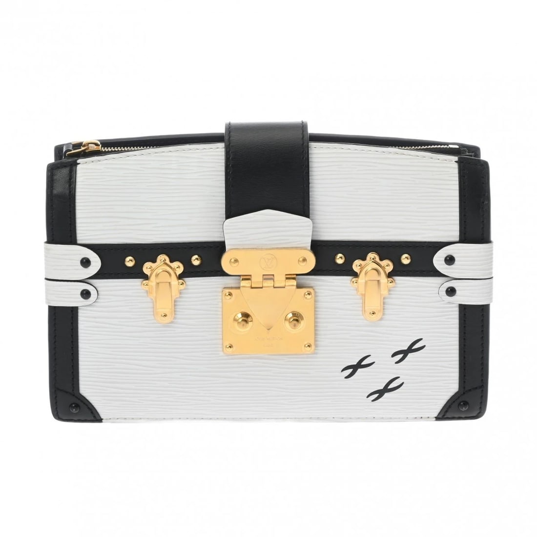 LOUIS VUITTON TRUNK CLUTCH EPI LEATHER WHITE SHOULDER BAG: LOUIS VUITTON Trunk clutch Epi leather white Shoulder Bag Brand: LOUIS VUITTON Type/Style: Shoulder Bag Material: leather Color: white Size: H:about 5.9inch W:about 8.9inch D:about 1.4inch