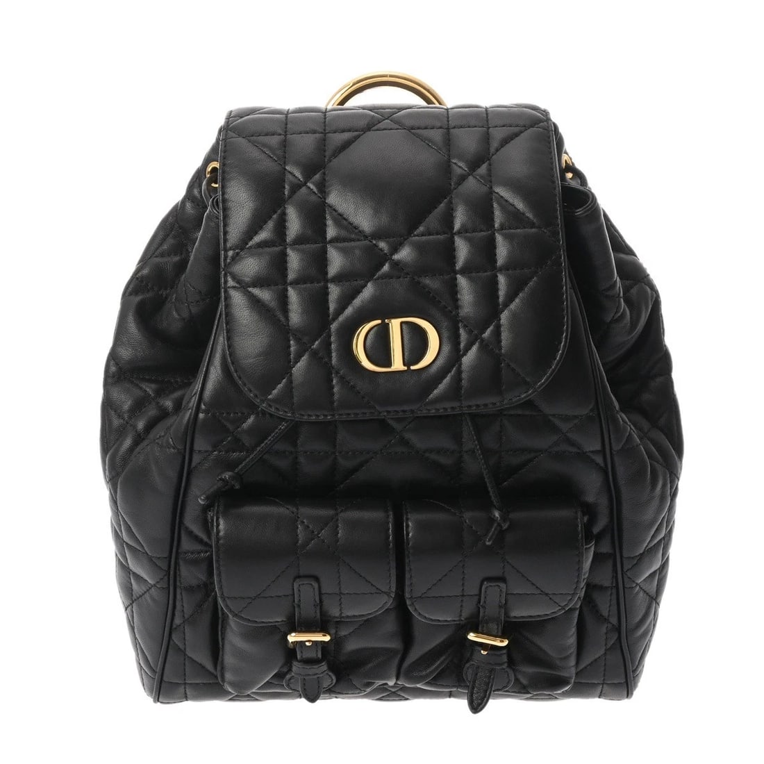 DIOR DIOR CARO BACKPACK MEDIUM MACROCANNAGE LAMBSKIN BLACK: Dior Dior Caro Backpack Medium MacroCannage lambskin black Brand: Dior Type/Style: Backpack ?? Daypack Material: lambskin Color: black ? Gold Metal Size: H:about 11.0inch (maximum) W:about 8.9inch