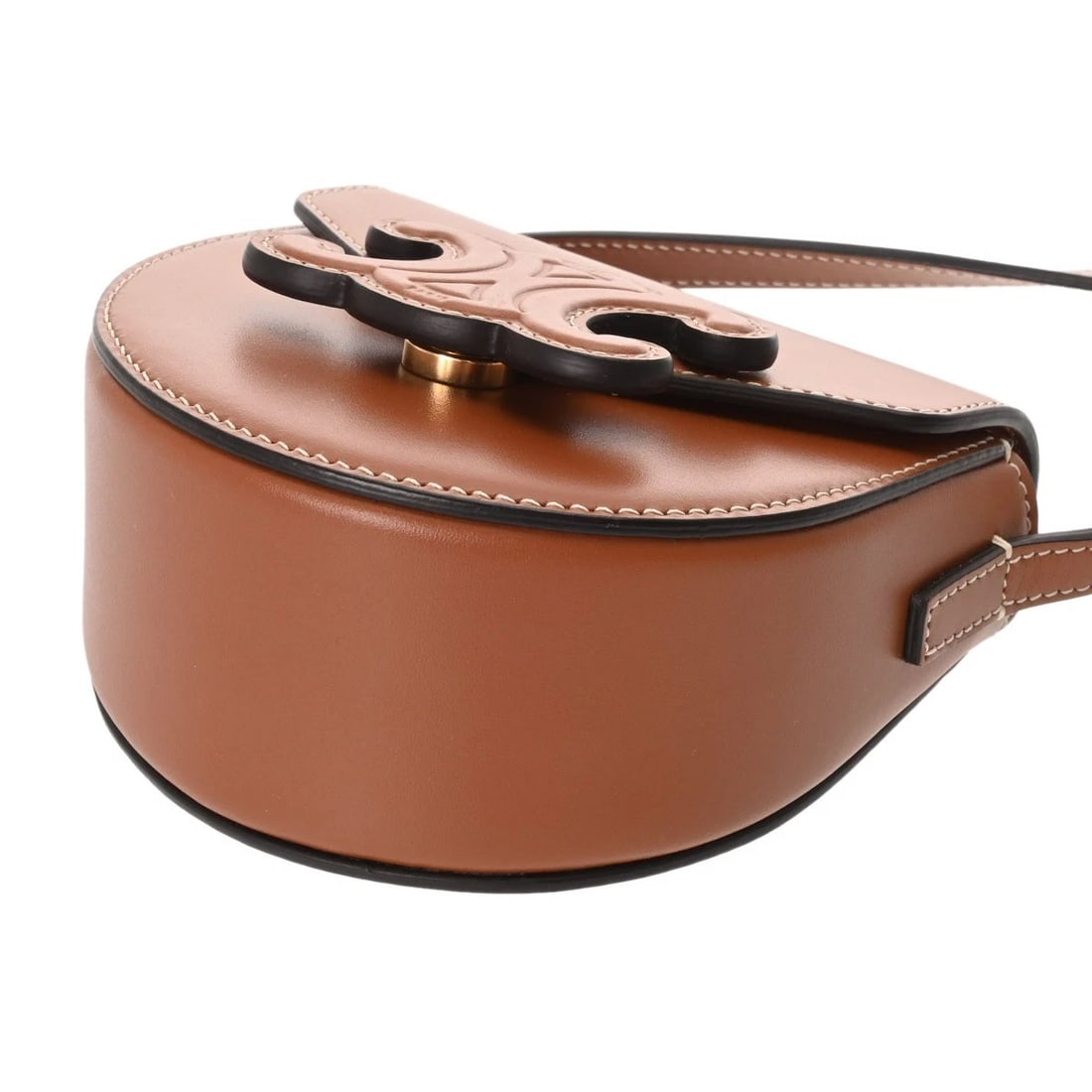 CELINE MINI BUZZAS TRIOMPHE TAN SHOULDER BAG - 4