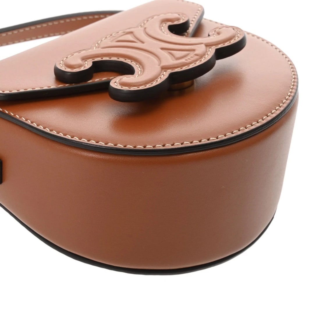 CELINE MINI BUZZAS TRIOMPHE TAN SHOULDER BAG - 5
