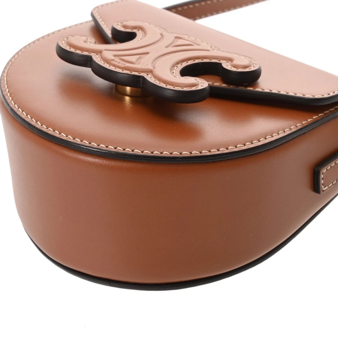 CELINE MINI BUZZAS TRIOMPHE TAN SHOULDER BAG - 6