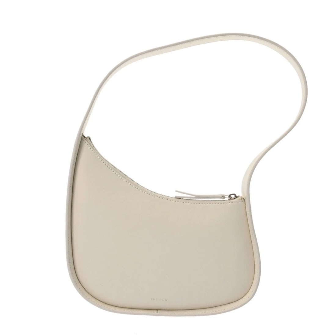 THE ROW? HALF MOON WHITE HANDBAG: THE ROW? Half Moon white Handbag Brand: THE ROW Type/Style: Handbag Material: Lambskin leather Color: white Size: H:about 5.1inch (Center) W:about 7.9inch (Bottom) D:about 2.4inch (Bottom)