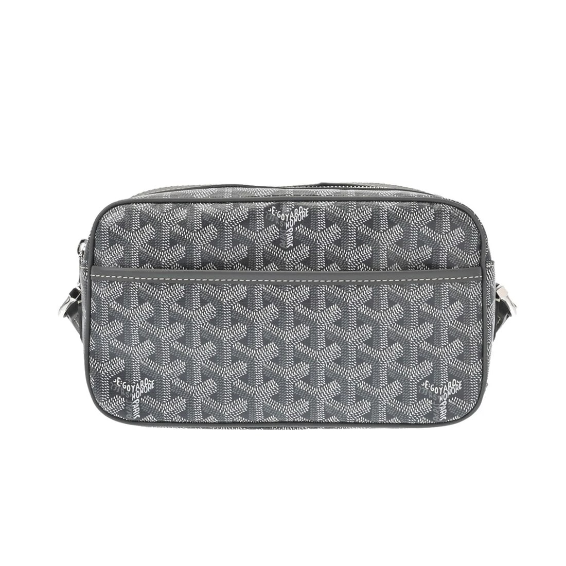 GOYARD CUP VERT PM PVC/CALF GRAY/SILVERMETAL UNISEX: GOYARD Cup Vert PM PVC/calf gray/SilverMetal unisex Brand: GOYARD Type/Style: Shoulder Bag Material: PVC/calf Color: gray/SilverMetal Size: H:about 4.9inch W:about 8.9inch D:about 2.8inch