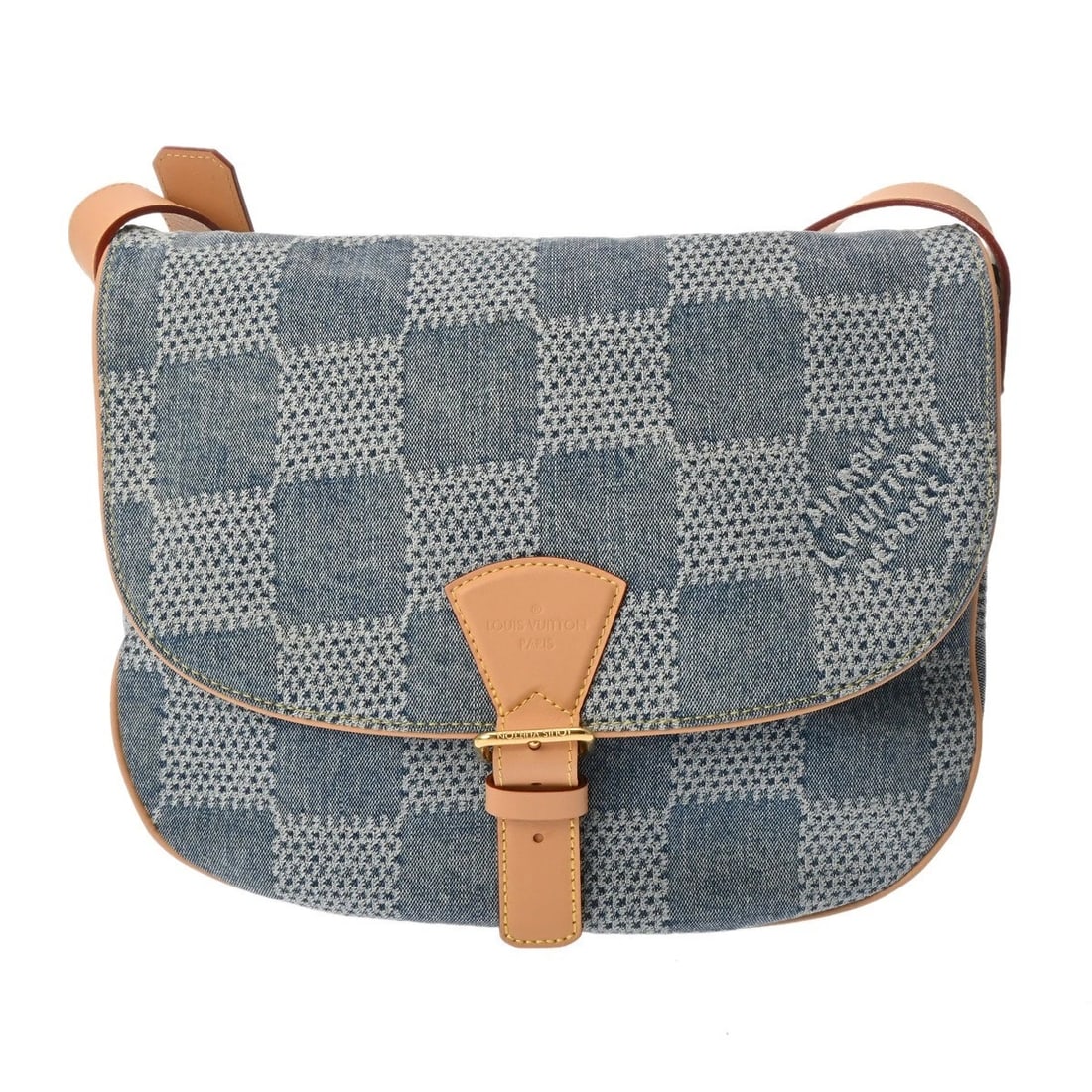 LOUIS VUITTON MONTSOURIS MESSENGER MM DENIM 3D DENIM BLUE (1 of 6)