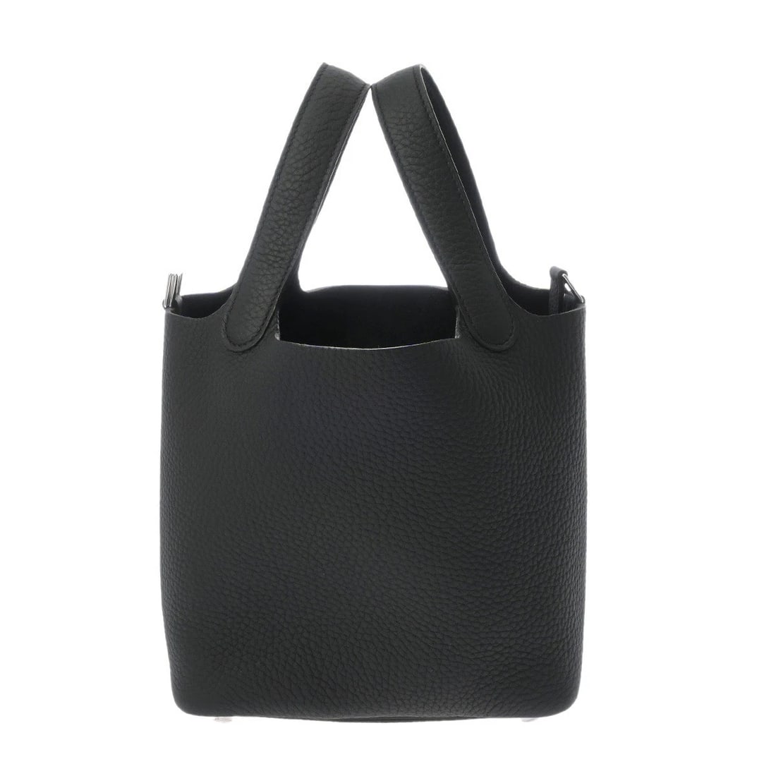 HERMES PICOTIN LOCK PM TAURILLON CLEMENCE BLACK HANDBAG: HERMES Picotin Lock PM Taurillon Clemence black Handbag Brand: HERMES Type/Style: Handbag Material: Taurillon Clemence Color: black ? SilverMetal Size: H:about 7.5inch W:about 7.1inch D:about 5.1inch 