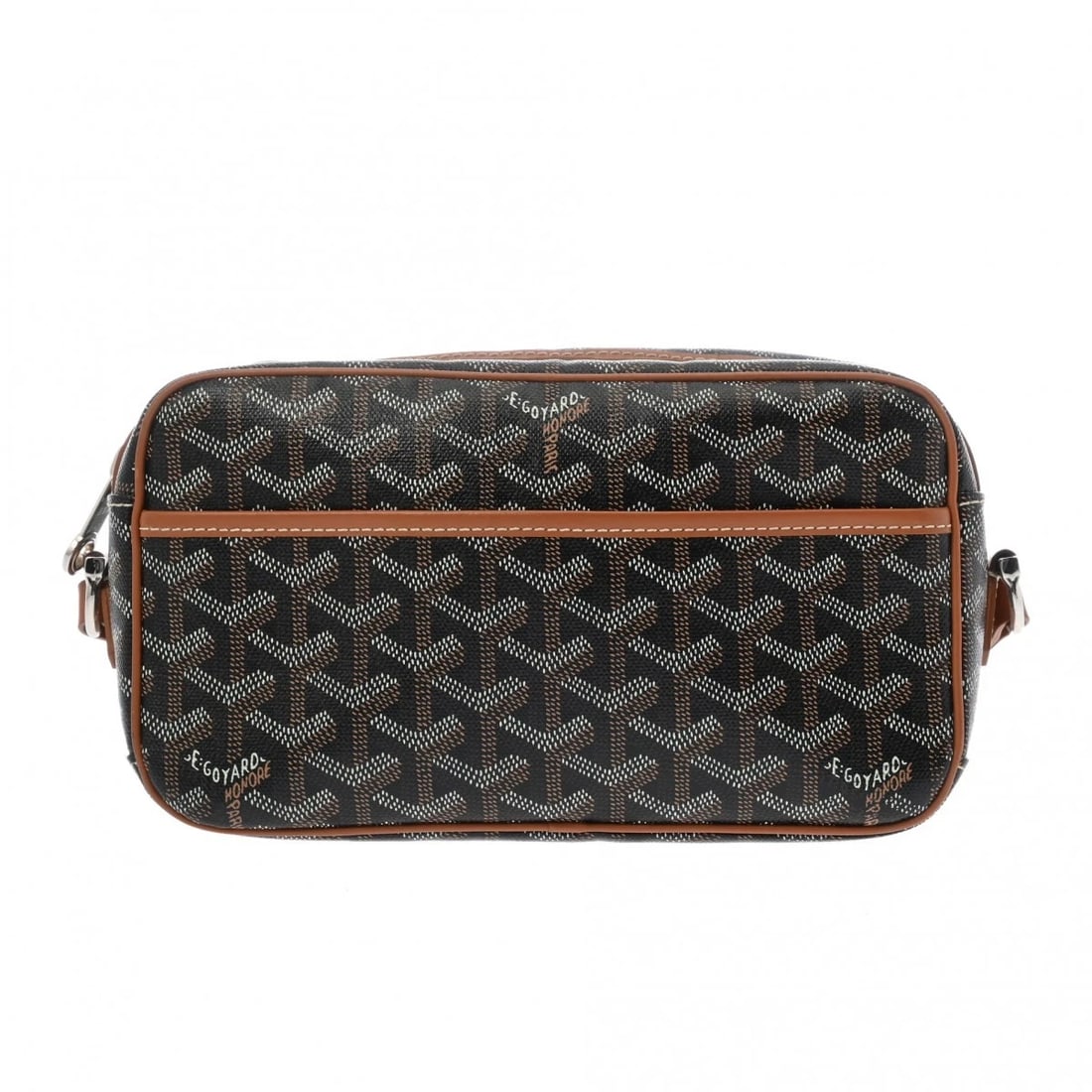 GOYARD CUP VERT PM HERRINGBONE BLACK / TAN UNISEX SHOULDER BAG: GOYARD Cup Vert PM Herringbone Black / tan unisex Shoulder Bag Brand: GOYARD Type/Style: Shoulder Bag Material: Goyardine canvas/Cervon calfskin Color: Black / tan ? SilverMetal Size: H:about 5.1inch