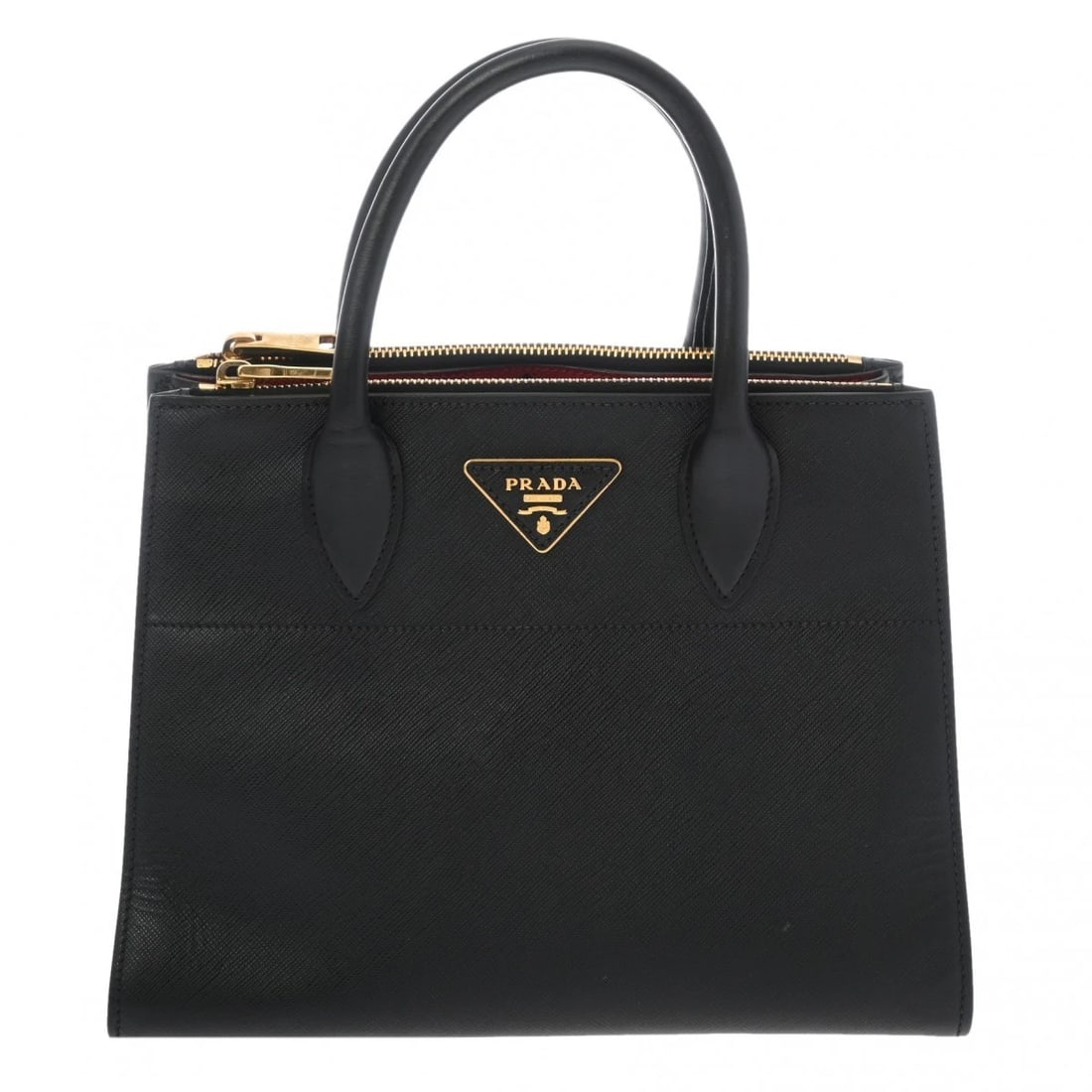 PRADA PARADIGM BAG 2WAY SAFIANO LEATHER BLACK HANDBAG: PRADA Paradigm Bag 2WAY Safiano leather black Handbag Brand: PRADA Type/Style: Handbag Material: Safiano leather/city calf Color: black ? Gold Metal Size: H:about 7.9inch (Center) W:about 10.6inch