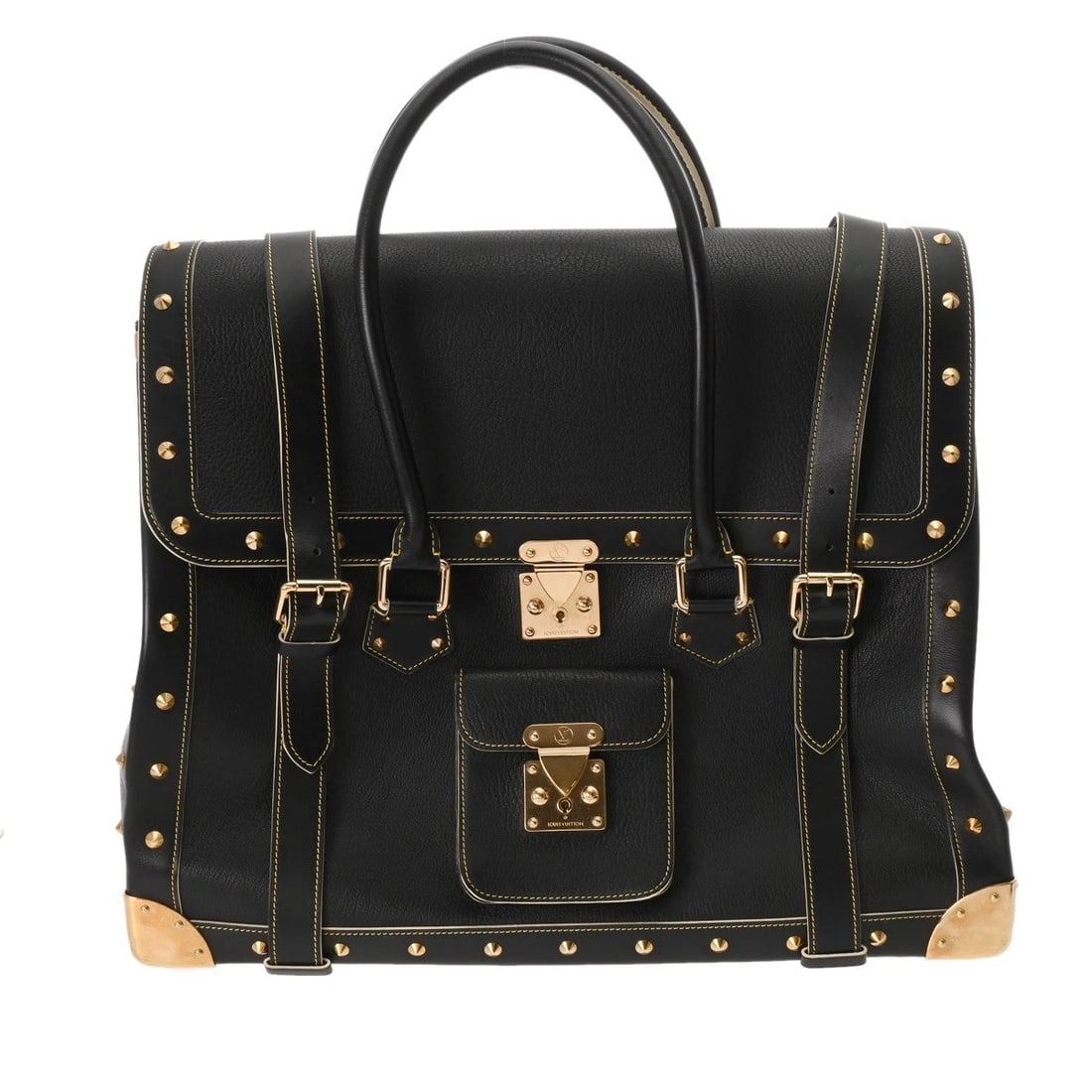 LOUIS VUITTON EXTRAVAGAN SUHARI LEATHER NOIR BOSTON BAG: LOUIS VUITTON Extravagan Suhari leather Noir Boston bag Brand: LOUIS VUITTON Type/Style: Boston bag Material: leather Color: Noir Size: H:about 16.1inch (Center) W:about 20.5inch D:about 9.8inch A