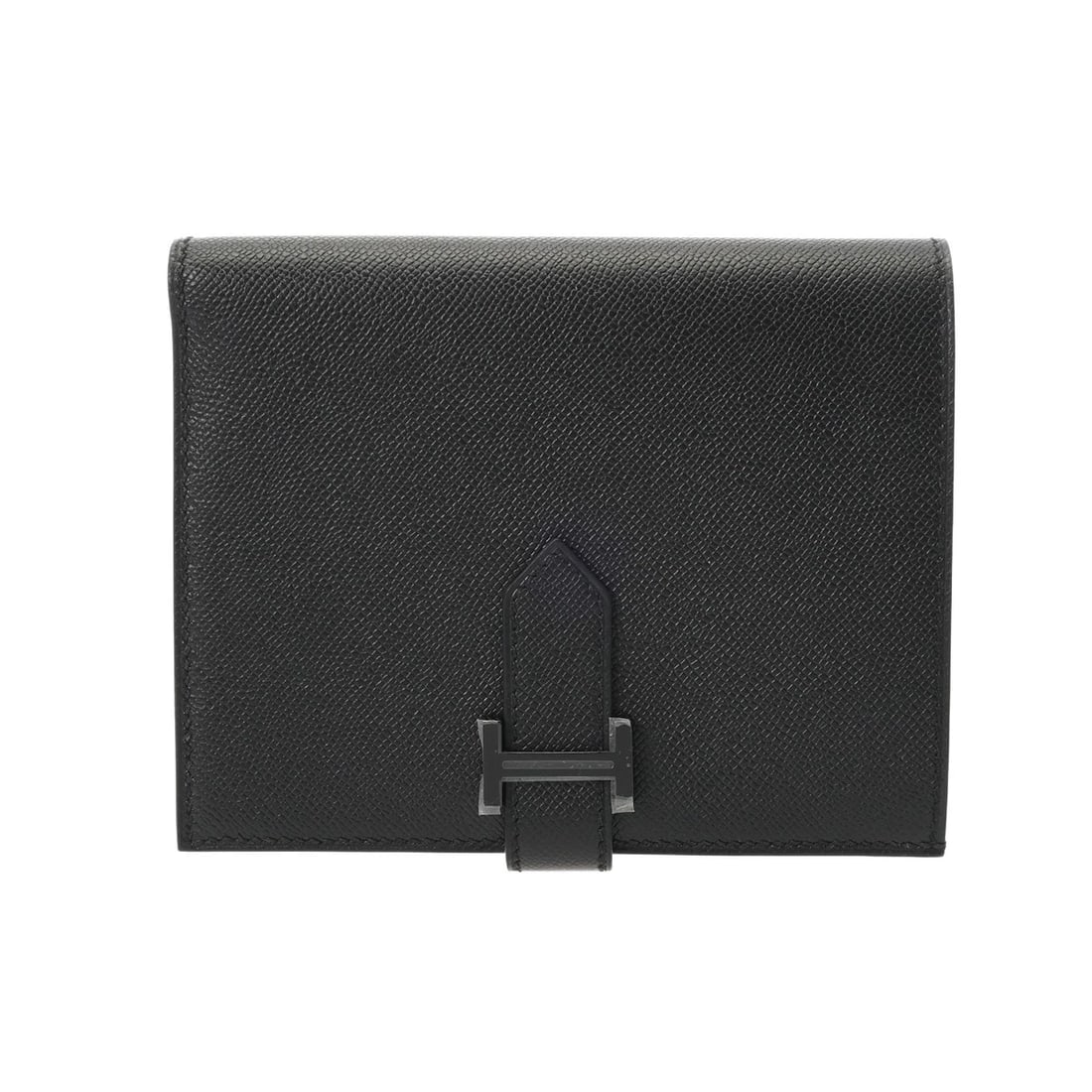 HERMES COMPACT MONOCHROME BLACK UNISEX BIFOLD WALLET (1 of 6)
