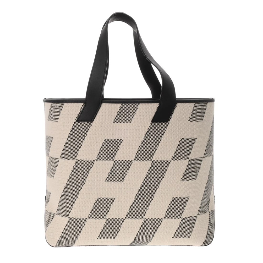 HERMES TOWER ASH/VAUX SWIFT ECRU / BLACK TOTE BAG: HERMES Tower ash/Vaux Swift Ecru / Black Tote Bag Brand: HERMES Type/Style: Tote Bag Material: Tower ash/Vaux Swift Color: Ecru / Black Size: H:about 12.2inch W:about 14.6inch D:about 4.9inch Acce