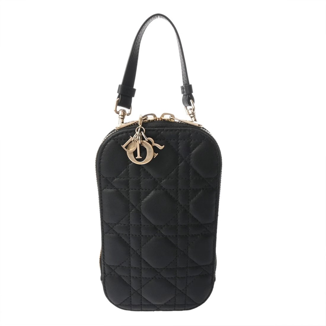 DIOR HOLDER CHAINSHOULDER: Dior Holder ChainShoulder Brand: Dior Type/Style: Shoulder Bag Material: lambskin Color: black Size: H:about 7.1inch W:about 4.1inch D:about 1.0inch Accessories: None Accessories Notice: When