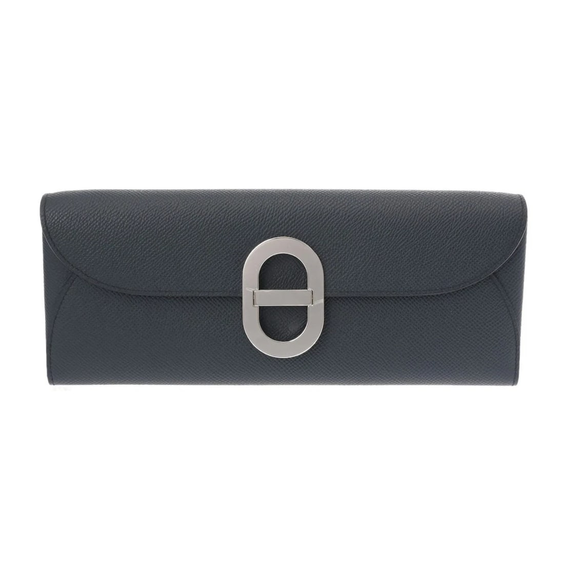 HERMES CHAINE TOGO VEAU EPSOM BLUE INDIGO PURSE: HERMES chaine togo Veau Epsom Blue indigo Purse Brand: HERMES Type/Style: Purse Material: Veau Epsom Color: Blue indigo ? SilverMetal Size: H:about 3.9inch W:about 9.4inch Accessories: None