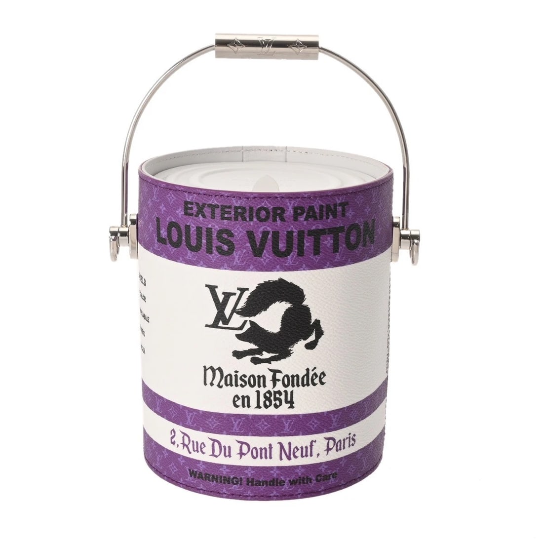 LOUIS VUITTON LV PAINT PURPLE HANDBAG: LOUIS VUITTON LV paint purple Handbag Brand: LOUIS VUITTON Type/Style: Handbag Material: Canvas / leather Color: purple ? SilverMetal Size: H:about 6.5inch W:about 5.3inch D:about 5.1inch Accessor