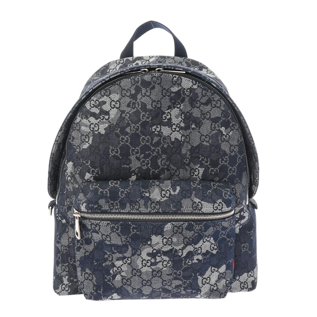 GUCCI LARGE BACKPACK DARK BLUE UNISEX BACKPACK: GUCCI Large backpack dark blue unisex Backpack Brand: GUCCI Type/Style: Backpack ?? Daypack Material: GG denim Color: dark blue ? SilverMetal Size: H:about 15.0inch W:about 14.2inch (Bottom) D:about 5