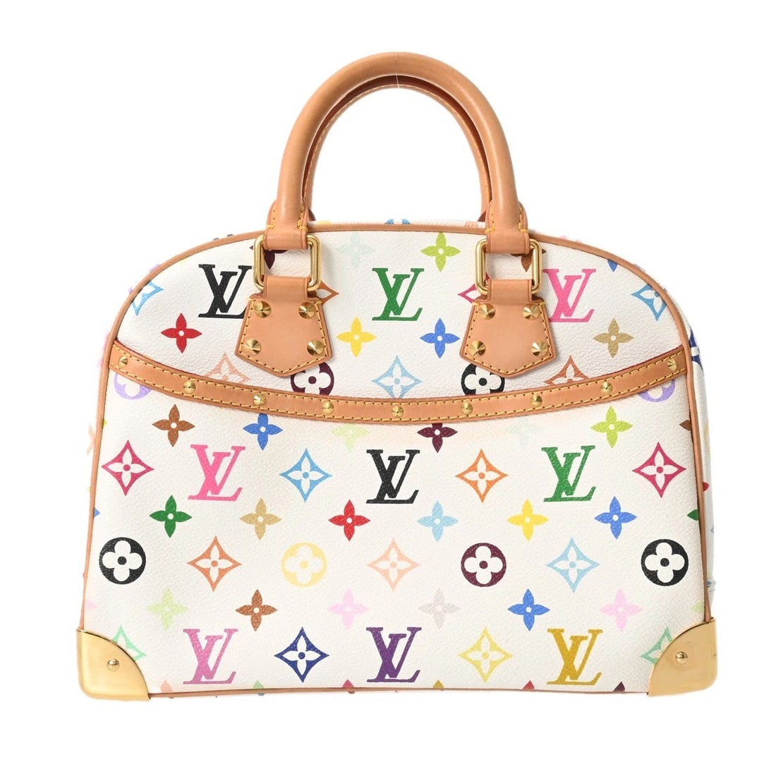LOUIS VUITTON TRUEVILLE MONOGRAM MULTICOLOR: LOUIS VUITTON Trueville Monogram multicolor Brand: LOUIS VUITTON Type/Style: Handbag Material: Monogram multicolor Color: Bron ? Gold Metal Size: H:about 8.3inch (Center) W:about 11.0inch D:about 4.3i