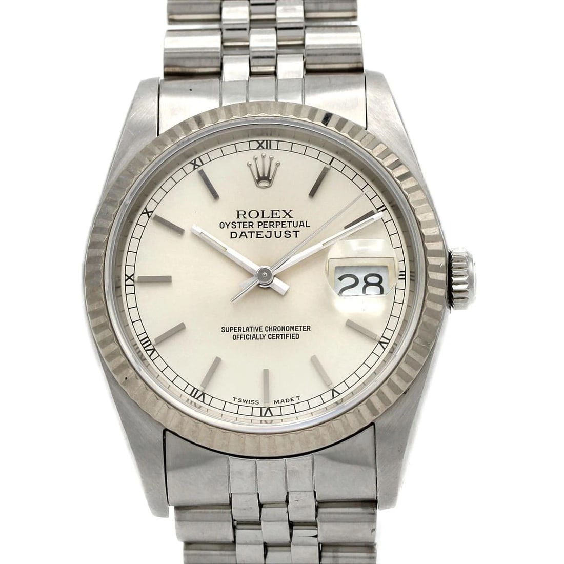 ROLEX DATEJUST MECHANICAL WATCH: Rolex Datejust Mechanical Watch Brand: ROLEX Type/Style: Wrist watch Material: Case: Stainless Steel Breath: Stainless Steel Color: Dial color silver Size: Case diameter: Approx. 36 mm Max wrist