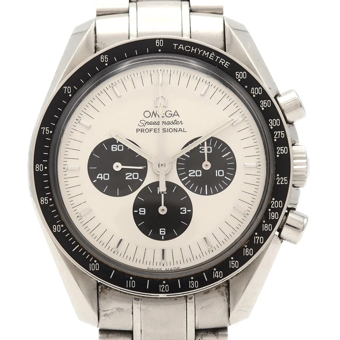 OMEGA SPEEDMASTER PROFESSIONAL WATCH: Omega Speedmaster Professional Watch Brand: OMEGA Type/Style: Wrist watch Material: Case: Stainless Steel Breath: Stainless Steel Color: Dial Color: Silver, Black Size: Case diameter: Approx. 42 mm