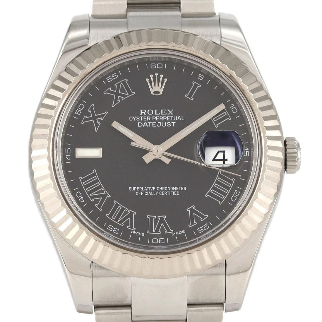 ROLEX DATEJUST MECHANICAL AUTOMATIC WATCH: Rolex Datejust Mechanical Automatic Watch Brand: ROLEX Type/Style: Wrist watch Material: Case: Stainless steel x white gold Bracelet: Stainless steel Color: Dial color gray/romen Size: Case diameter: 