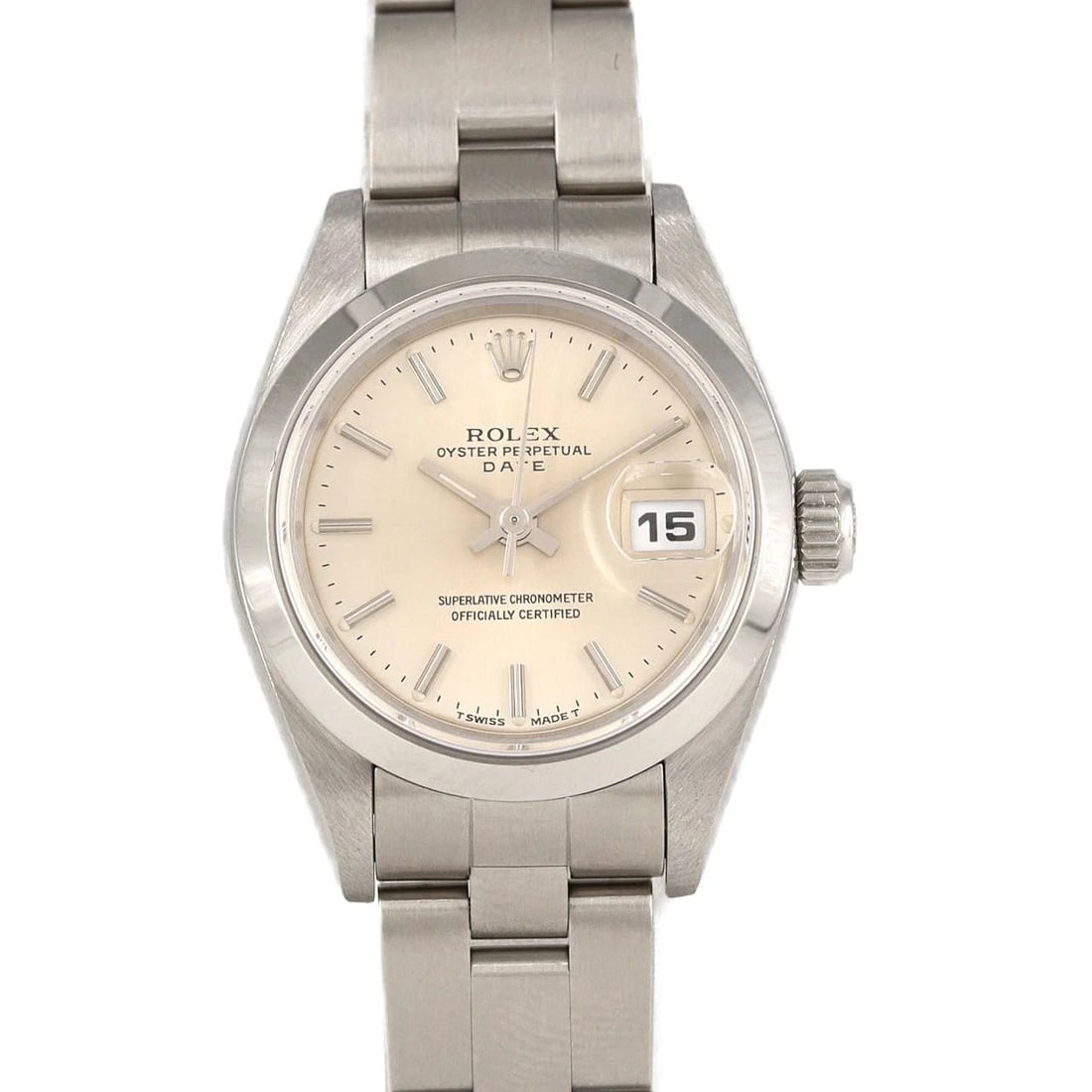 ROLEX OYSTER PERPETUAL DATE STAINLESS STEEL MECHANICAL WATCH: Rolex Oyster Perpetual Date Stainless Steel Mechanical Watch Brand: ROLEX Type/Style: Wrist watch Material: Case: Stainless Steel Breath: Stainless Steel Color: Dial color silver Size: Case diameter: