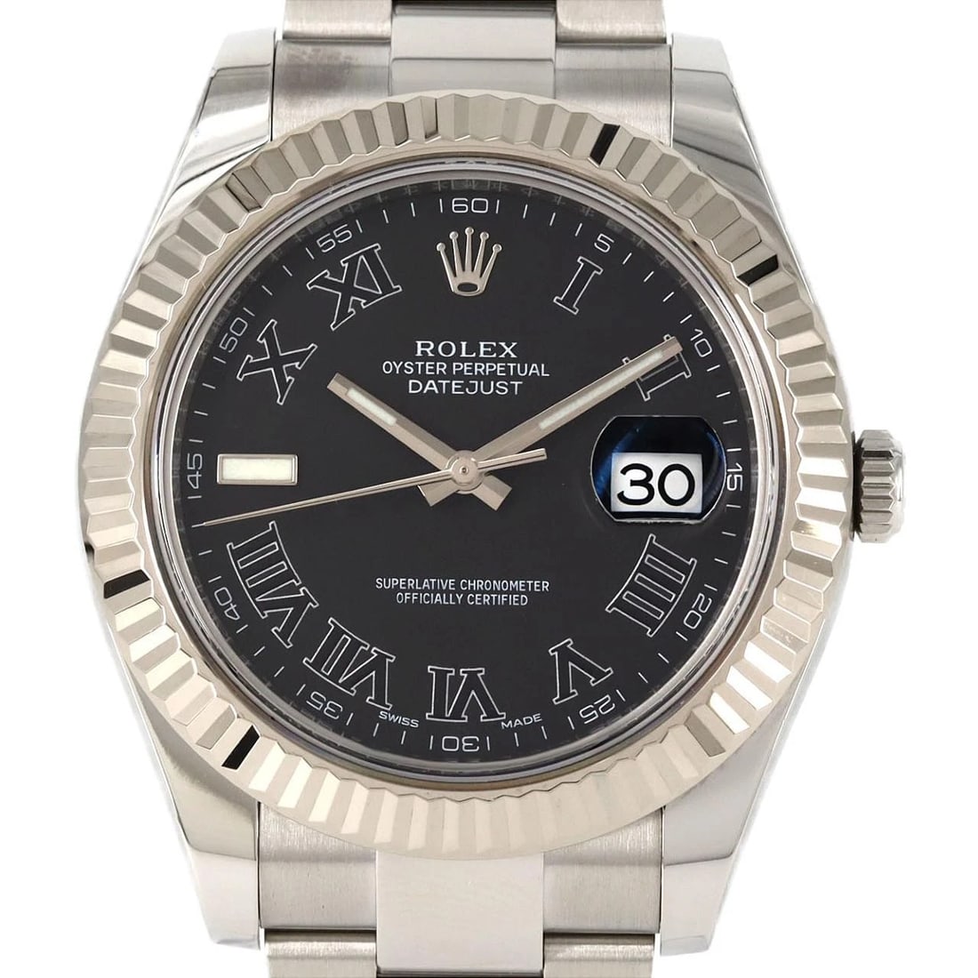 ROLEX DATEJUST MECHANICAL AUTOMATIC WATCH: Rolex Datejust Mechanical Automatic Watch Brand: ROLEX Type/Style: Wrist watch Material: Case: Stainless steel x white gold Bracelet: Stainless steel Color: Dial color gray Size: Case diameter: Approx