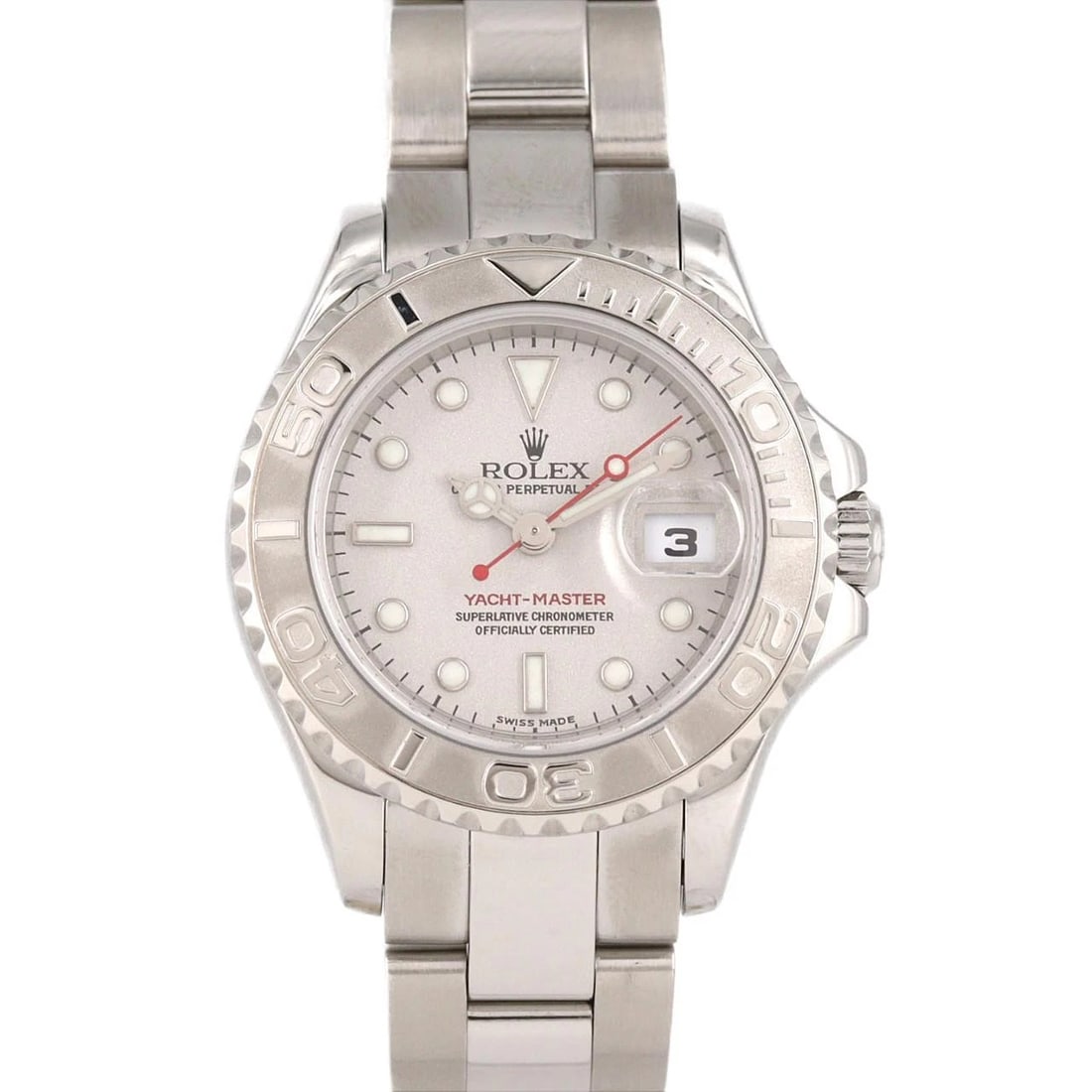 ROLEX YACHT-MASTER ROLESIUM SSXPT MECHANICAL AUTOMATIC WATCH: Rolex Yacht-Master Rolesium SSxPT Mechanical Automatic Watch Brand: ROLEX Type/Style: Wrist watch Material: Case: Stainless steel x Platinum Bracelet: Stainless steel Color: Dial color silver Size:
