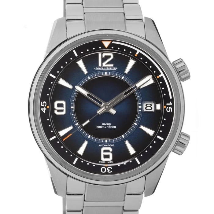 JAEGER-LECOULTRE POLARIS MARINER DATE WATCH: Jaeger-LeCoultre Polaris Mariner Date Watch Brand: JAEGER LECOULTRE Type/Style: Wristwatch Material: Case Material Stainless Steel, Band Material Stainless Steel Color: Case Color Silver, Dial color B