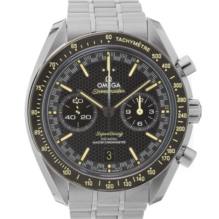 OMEGA SPEEDMASTER SUPER RACING MASTER CHRONOMETER WATCH: Omega Speedmaster Super Racing Master Chronometer Watch Brand: OMEGA Type/Style: Wristwatch Material: Case Material Stainless Steel, Band Material Stainless Steel Color: Case Color Silver, Dial color