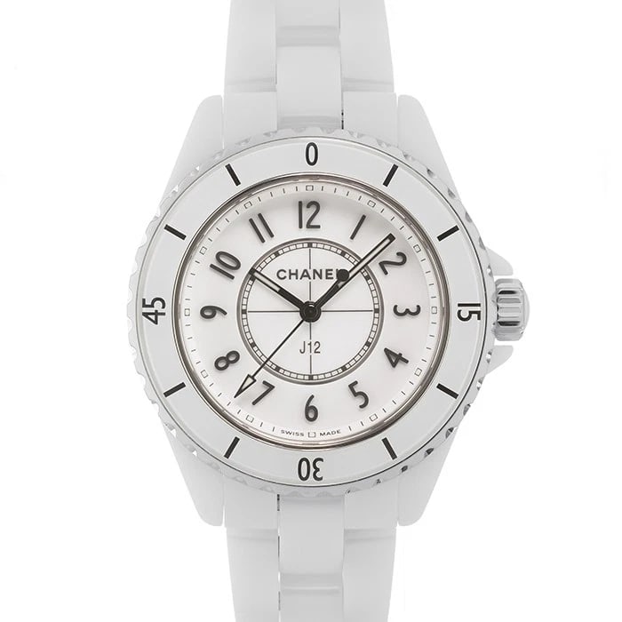 CHANEL J12 WHITE CERAMIC WATCH: CHANEL J12 White Ceramic Watch Brand: CHANEL Type/Style: Wristwatch Material: Case Material Ceramic, Band Material Ceramic Color: Case Color White, Dial color White, Band Color White Size: Case Size