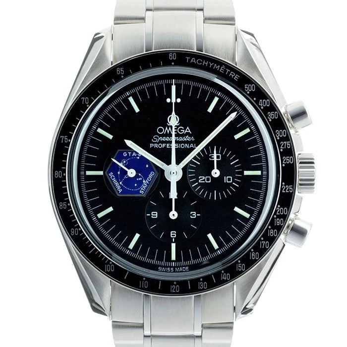 OMEGA SPEEDMASTER PROFESSIONAL WATCH: Omega Speedmaster Professional Watch Brand: OMEGA Type/Style: Wristwatch Material: Case Material Stainless Steel, Band Material Stainless Steel Color: Case Color Silver, Dial color Black, Band Color