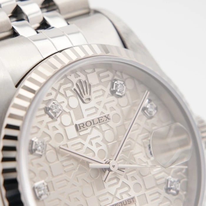 ROLEX DATEJUST SILVER COMPUTER DIAL WATCH - 4