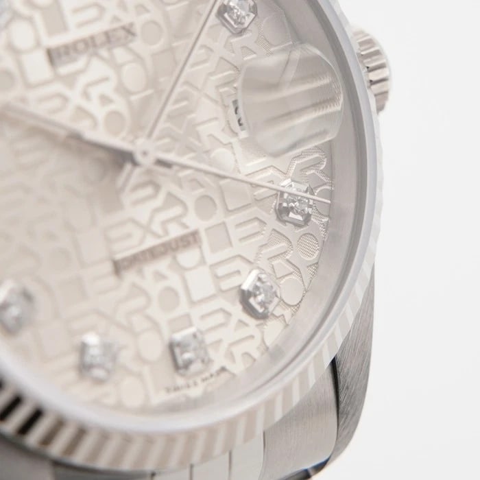 ROLEX DATEJUST SILVER COMPUTER DIAL WATCH - 5