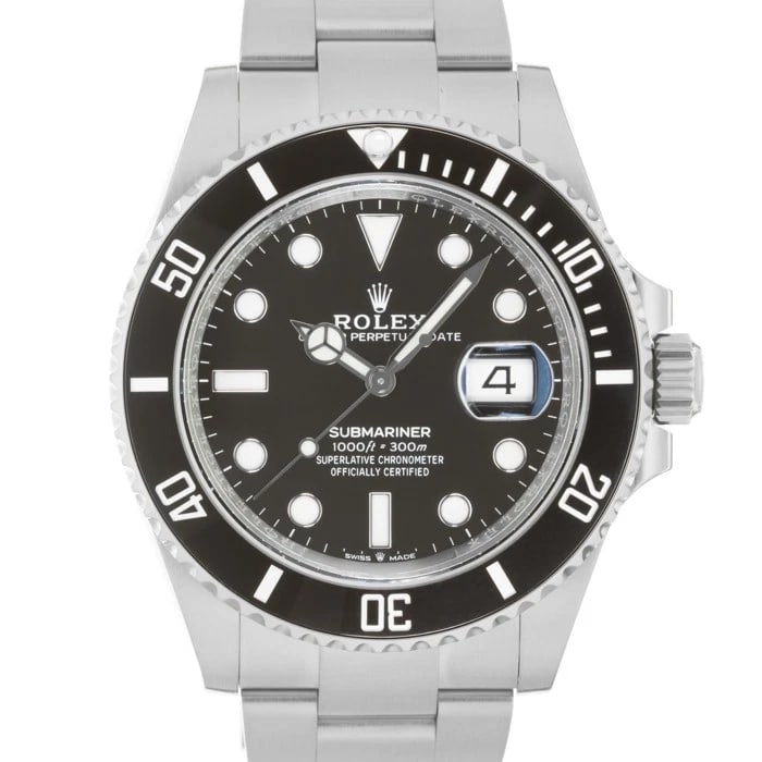 ROLEX SUBMARINER DATE WATCH: ROLEX Submariner Date Watch Brand: ROLEX Type/Style: Wristwatch Material: Case Material Stainless Steel, Band Material Stainless Steel Color: Case Color Silver, Dial color Black, Band Color Silver