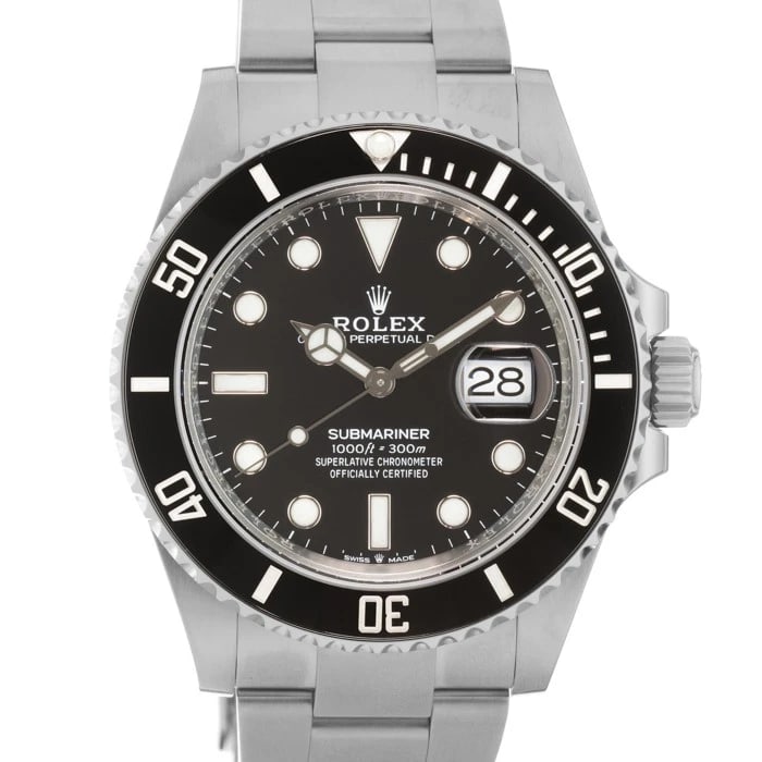 ROLEX SUBMARINER DATE WATCH: ROLEX Submariner Date Watch Brand: ROLEX Type/Style: Wristwatch Material: Case Material Stainless Steel, Band Material Stainless Steel Color: Case Color Silver, Dial color Black, Band Color Silver