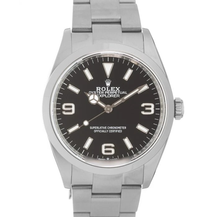 ROLEX EXPLORER WATCH: ROLEX Explorer Watch Brand: ROLEX Type/Style: Wristwatch Material: Case Material Stainless Steel, Band Material Stainless Steel Color: Case Color Silver, Dial color Black, Band Color Silver Size: