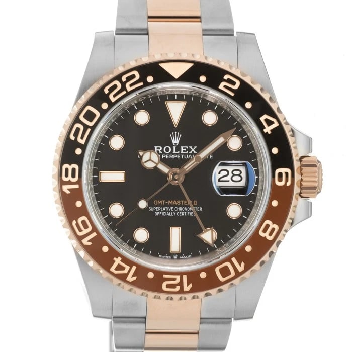 ROLEX GMT MASTER WATCH: ROLEX GMT Master Watch Brand: ROLEX Type/Style: Wristwatch Material: Case Material Stainless Steel, Rose Gold, Band Material Stainless Steel, Rose Gold Color: Case Color Silver, Gold, Dial color
