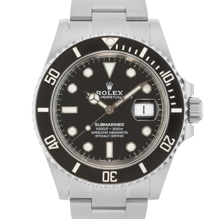 ROLEX SUBMARINER DATE WATCH: ROLEX Submariner Date Watch Brand: ROLEX Type/Style: Wristwatch Material: Case Material Stainless Steel, Band Material Stainless Steel Color: Case Color Silver, Dial color Black, Band Color Silver