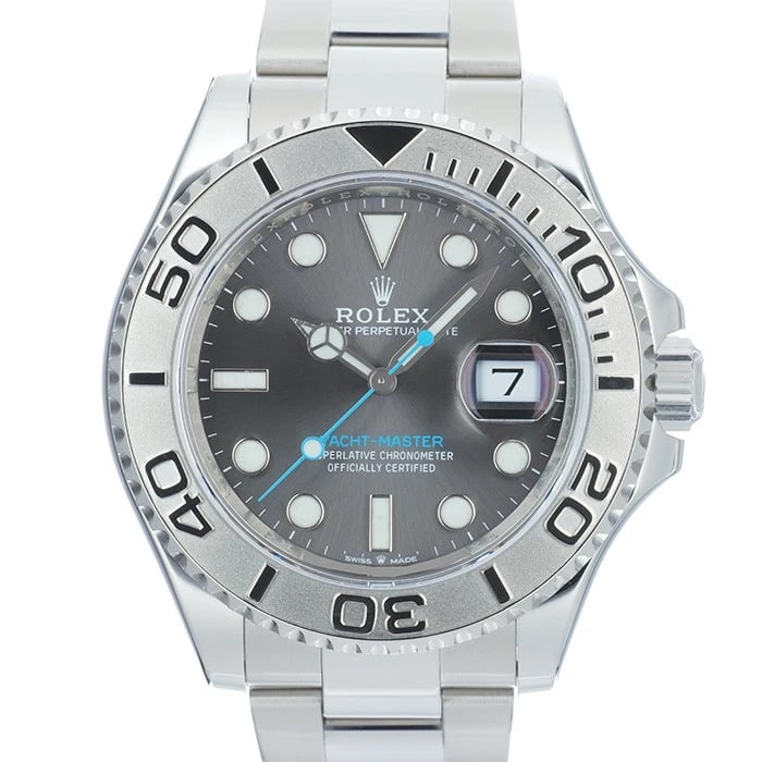 ROLEX YACHT MASTER SLATE WATCH: ROLEX Yacht Master Slate Watch Brand: ROLEX Type/Style: Wristwatch Material: Case Material Stainless Steel, Platinum, Band Material Stainless Steel Color: Case Color Silver, Dial color Gray, Band
