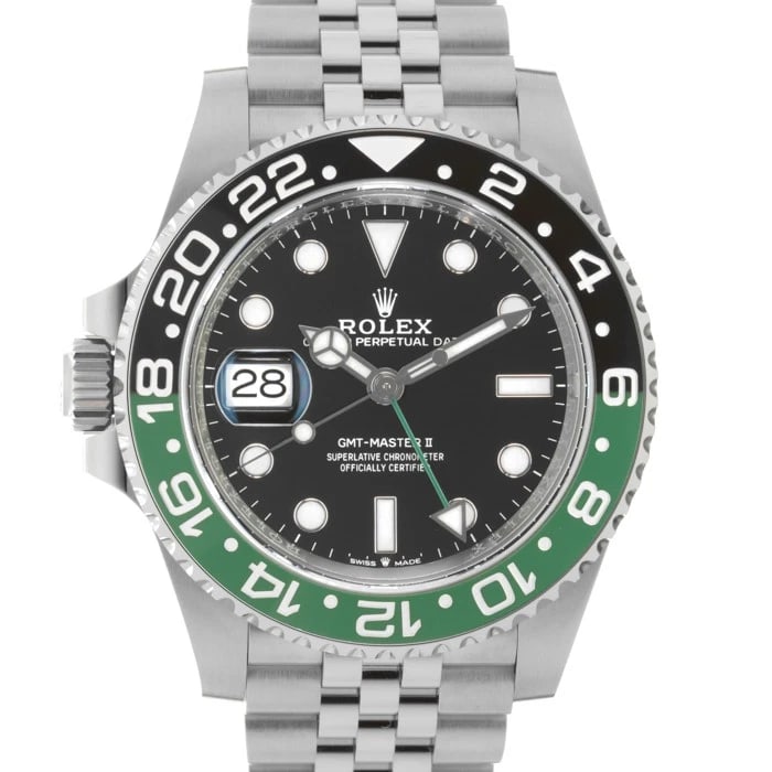 ROLEX GMT MASTER JUBILEE WATCH: ROLEX GMT Master Jubilee Watch Brand: ROLEX Type/Style: Wristwatch Material: Case Material Stainless Steel, Band Material Stainless Steel Color: Case Color Silver, Dial color Black, Band Color Silver