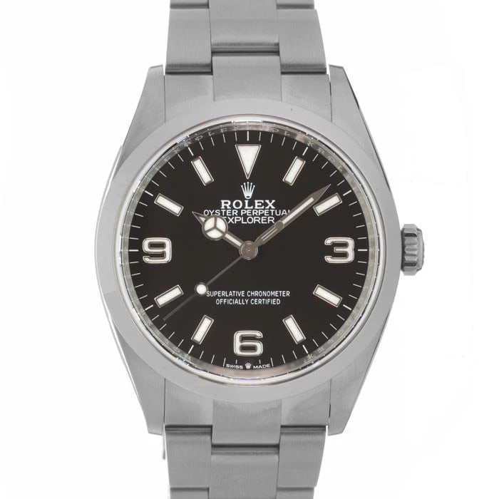 ROLEX EXPLORER WATCH: ROLEX Explorer Watch Brand: ROLEX Type/Style: Wristwatch Material: Case Material Stainless Steel, Band Material Titanium Color: Case Color Silver, Dial color Black, Band Color Silver Size: Case Size