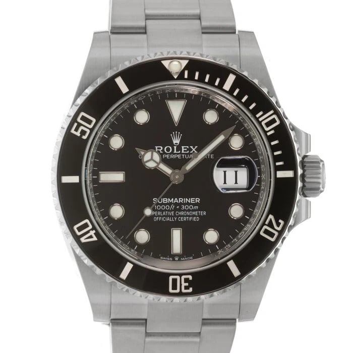 ROLEX SUBMARINER DATE WATCH: ROLEX Submariner Date Watch Brand: ROLEX Type/Style: Wristwatch Material: Case Material Stainless Steel, Band Material Stainless Steel Color: Case Color Silver, Dial color Black, Band Color Silver Siz