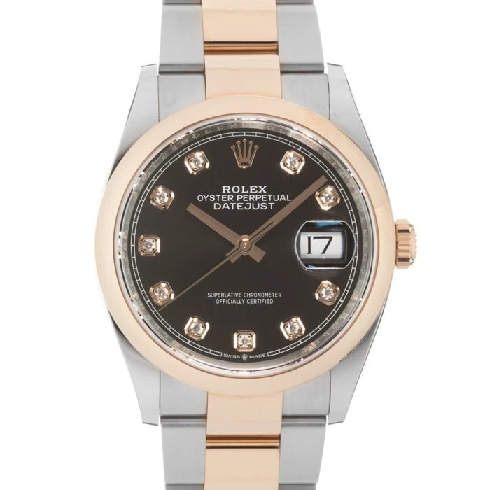 ROLEX DATEJUST BLACK WATCH (1 of 5)
