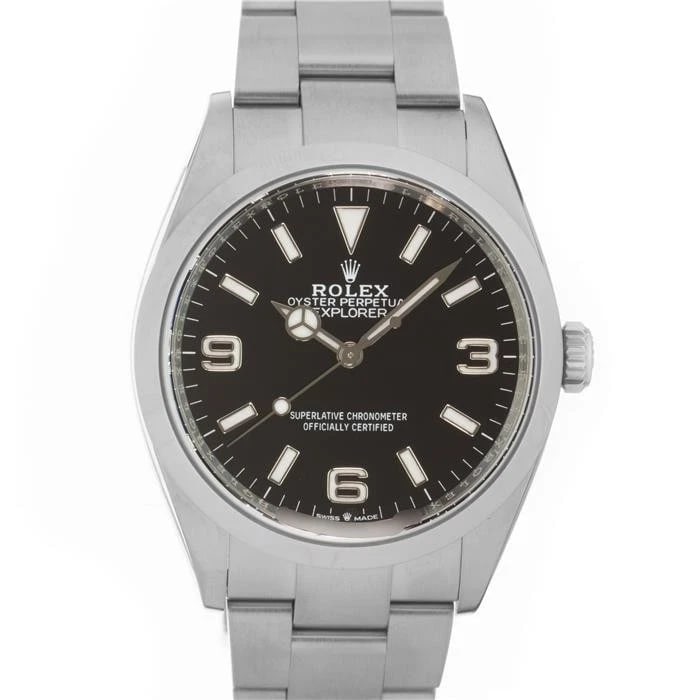 ROLEX EXPLORER WATCH: ROLEX Explorer Watch Brand: ROLEX Type/Style: Wristwatch Material: Case Material Stainless Steel, Band Material Stainless Steel Color: Case Color Silver, Dial color Black, Band Color NONE Size: Case