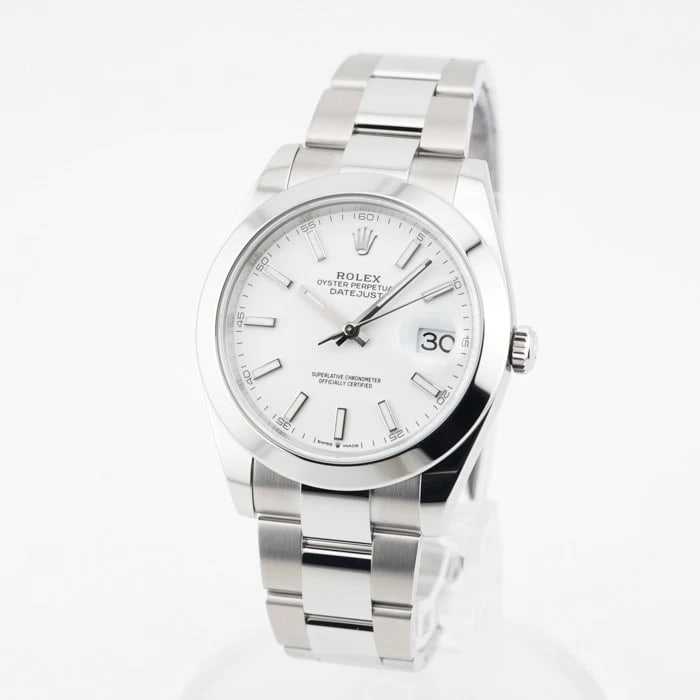 ROLEX DATEJUST WHITE ROMAN JUBILEE WATCH - 2