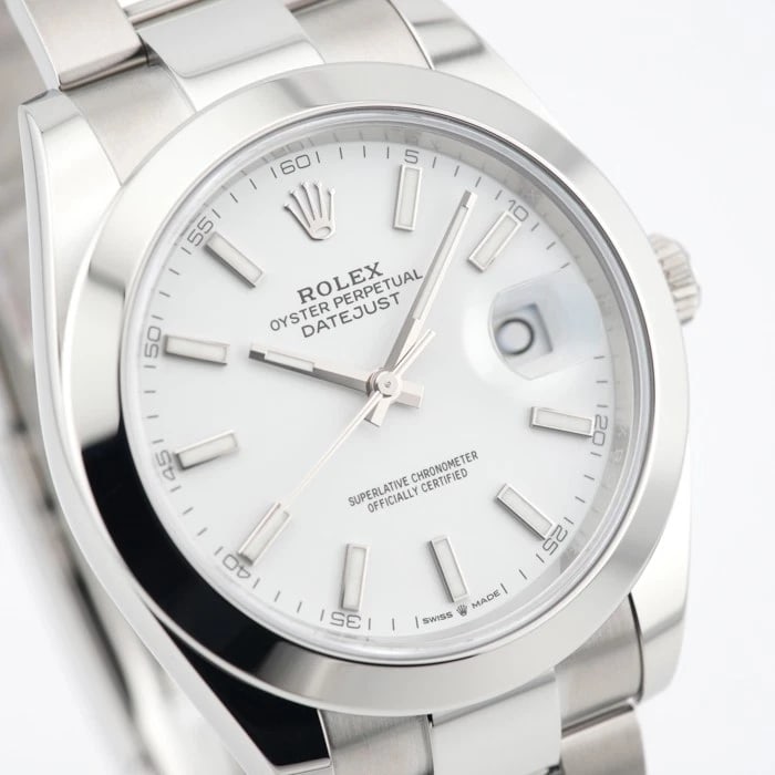 ROLEX DATEJUST WHITE ROMAN JUBILEE WATCH - 3