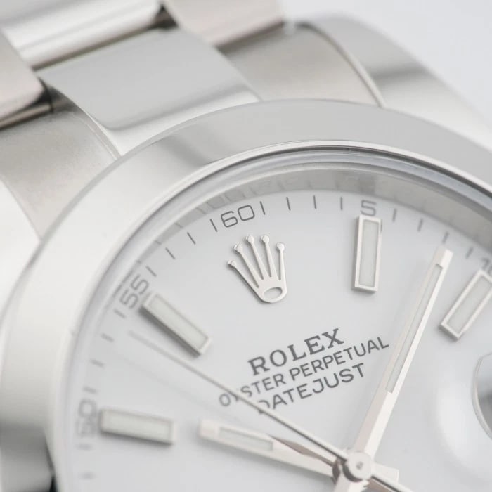 ROLEX DATEJUST WHITE ROMAN JUBILEE WATCH - 4